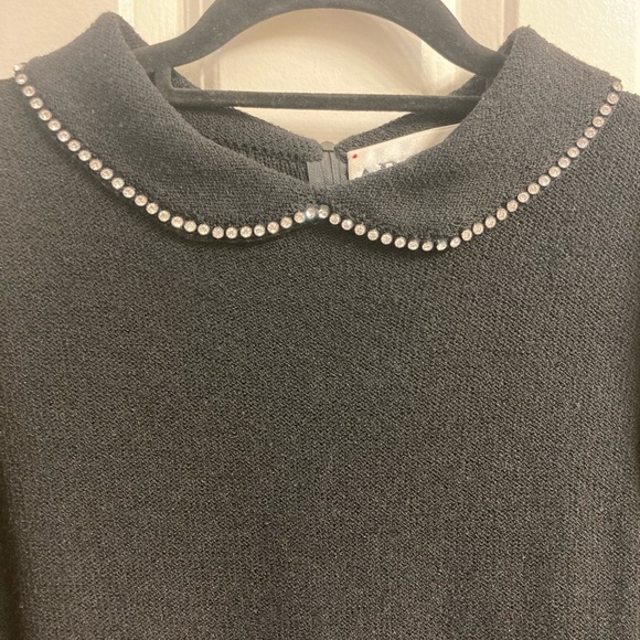 Vintage Adolfo, Saks Fifth Avenue, black knit rhinestone dress - Picture 5 of 7